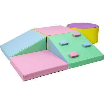 Foam Climbing Blocks Set for Toddlers and Preschoolers Soft Indoor Active Play Set for Climbing Crawling and Sliding
