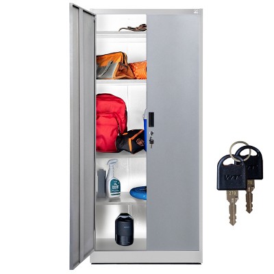 Fedmax Storage Cabinet - 71 Inch Tall Metal Utility Closet with Shelves & Locking Doors for Garage, Office, Pantry or Kitchen