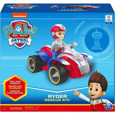 Paw Patrol, Ryder's Rescue Atv Vehicle With Collectible Figure, For