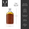 Viski Parker Leather-Wrapped Flask - Glass Flask Leather Pouch - Whiskey Flask for Men with Stainless Steel Screw Top - 7oz Set of 1 - 3 of 4