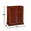 TiramisuBest Shoe Cabinet with 5 Shelves and Louvered Doors,Oak - 4 of 4