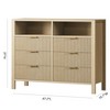 6 Drawer Dresser for Bedroom, 47" Wide Chest of Drawers with 2 Open Shelves & Handles, Fluted Closet Drawer TV Stand, Dresser Storage Cabinet - 2 of 4