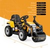 Infans Kids Ride On Road Roller 12V Electric Tractor Remote w/ Music & LED Light Yellow - 2 of 4