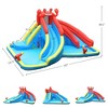 Costway Inflatable Water Slide Crab Dual Slide Bounce House Splash Pool Without Blower - 3 of 4