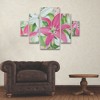Trademark Fine Art Sandra Lafrate Pink and White Lilies III 5 Piece Panel Set Art - 3 of 3