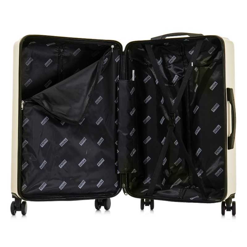 InUSA Drip Lightweight Hardside Large Checked Spinner Suitcase - Sand, 5 of 19
