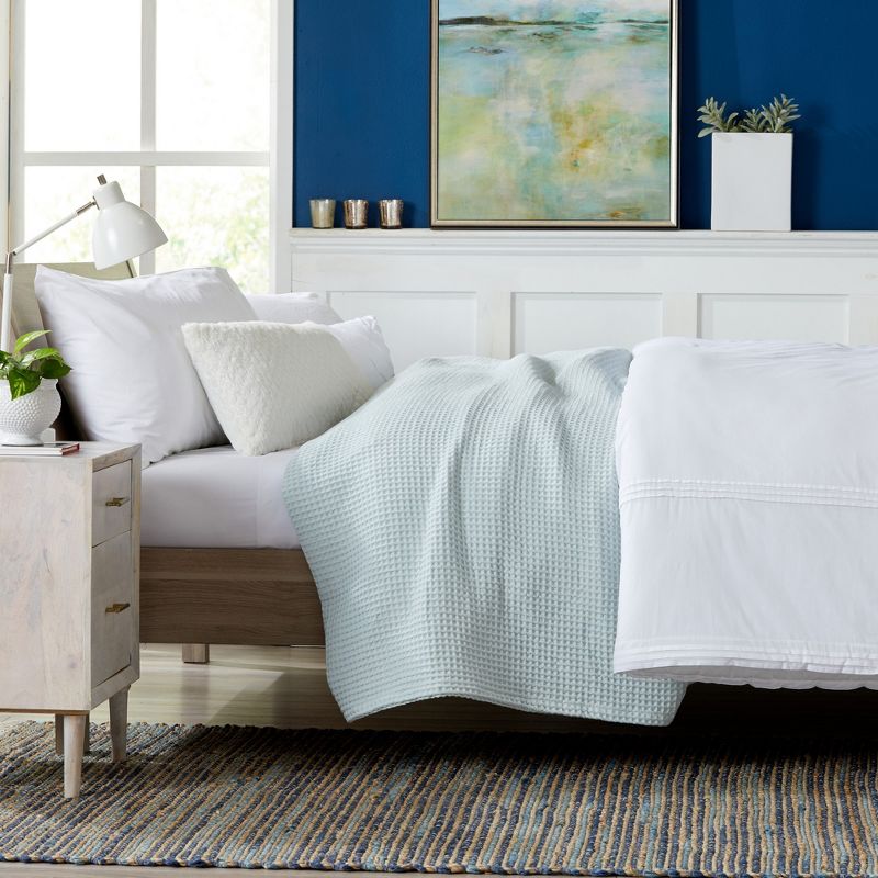 Market & Place 100% Cotton Waffle Weave Bed Blanket, 4 of 8