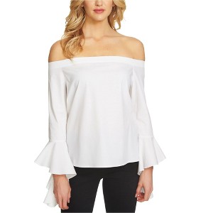1.STATE Womens Ruffled-Sleeve Off the Shoulder Blouse - 1 of 1