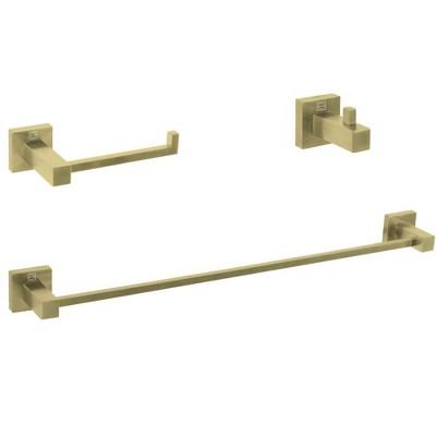 Elegant Lighting Isla 3-Piece Bathroom Hardware Set in Brushed Gold