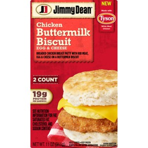 Jimmy Dean Frozen Chicken Egg & Cheese Biscuit - 11oz/2ct - 1 of 1
