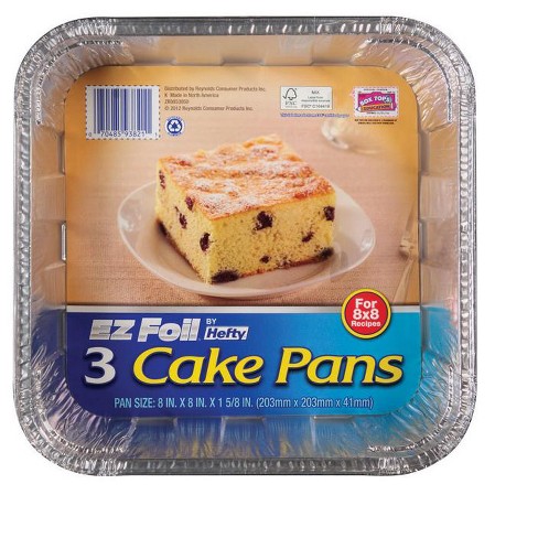 Hefty EZ Foil 8 in. W X 8 in. L Cake Pan 3 (Case of 12) - image 1 of 1