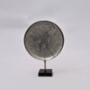 Metallic Sphere Table Accent – Aluminum Sculpture with Black Base (13.5x4.5x17") - 3 of 4