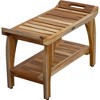30" Tranquility ED942 Wide Teak Shower Bench with Handles - EcoDecors - 3 of 4
