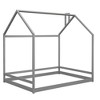 CAVINAS Twin/Full Size Wooden House-Shaped Bed Frame,Cute Floor Bed for Kids Room,Bedroom - 3 of 4