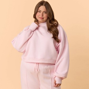 Blogilates Women's Marshmallow Mockneck Sweatshirt - 1 of 4