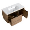 ChicFurnit Bathroom Vanities 36 Inch Wallmounted Vanity with Gel Sink and Soft Close Storage for Bathroom, Brown, 35.6"*18.1"*19.4" - 2 of 4