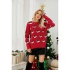 Garvee Christmas Sweatshirts for Women RChristmas Stockings Sundae Hat Graphic Ugly Sweaters Tops Casual Long Sleeve Crewneck Pullover - 3 of 4