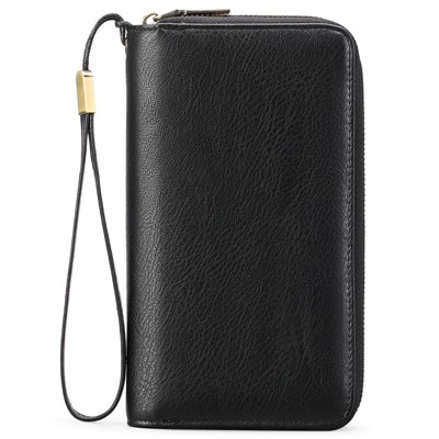 FATMOON Women’s Wallet - RFID Blocking Large Capacity Vegan Leather Clutch Wallet with Wristlet –Secure & Spacious for Daily Use,Travel