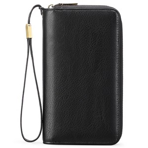 FATMOON Women’s Wallet - RFID Blocking Large Capacity Vegan Leather Clutch Wallet with Wristlet –Secure & Spacious for Daily Use,Travel - 1 of 4