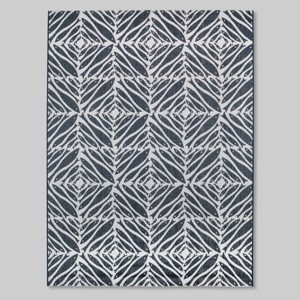 7'10"x10' Minnows Outdoor Rug Navy - Threshold™: Weather-Resistant, UV Protection, Woven - 1 of 2