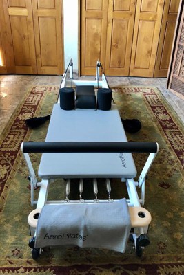 Stamina 55-5610 Aeropilates Precision Series Cushioned Cardio Reformer  Resistance Band Foldable Wheeled Workout System Home Gym Machine, White :  Target