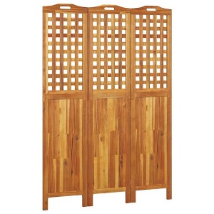 vidaXL 3-Panel Room Divider 47.8"x0.8"x70.9" Solid Wood Acacia - 1 of 4