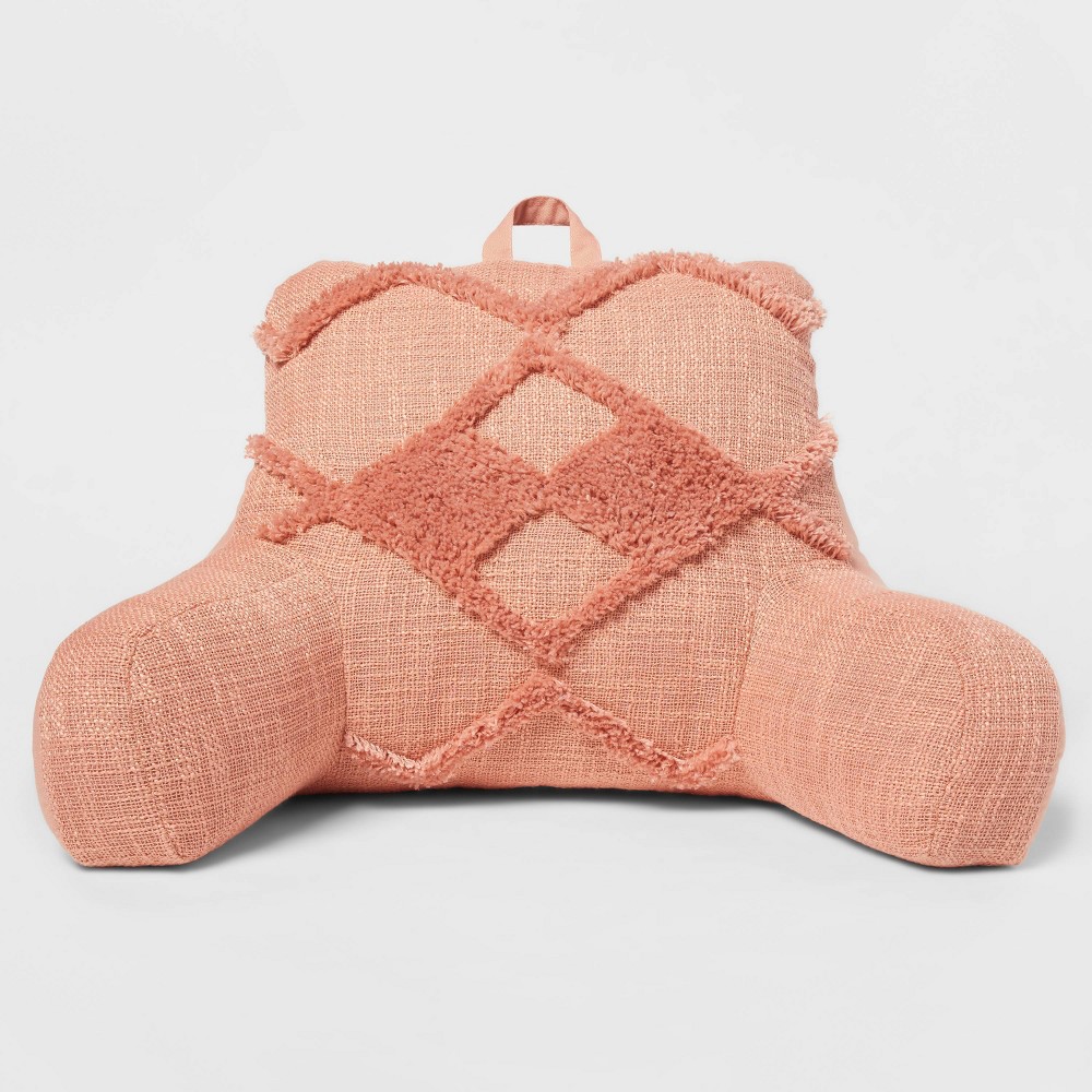 Tufted Textured Bed Rest Pillow Terracotta - Threshold