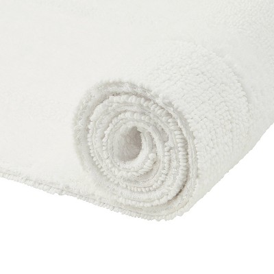 Ivory Cotton Reversible Plush Bath Rug 21" x 34"