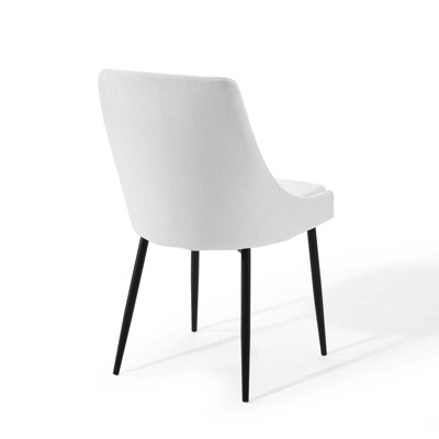 Viscount Black and White Upholstered Velvet Dining Chairs