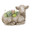 Classic Home and Garden Cement Buddies Indoor/Outdoor Planter with Drainage Hole, Cow - 2 of 4