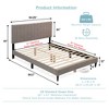 Lyngins Mid-Century Modern Tufted Upholstered Queen Platform Bed Frame with Tall Plush Headboard, Boucle Fabric Beds with Headboards for Bedroom - 2 of 4