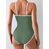 Eomenie Women's One Piece Swimsuit Tummy Control Slimming Bathing Suit Color Block Spaghetti Strap 1 Piece Swim Suit Swimwear - 3 of 3