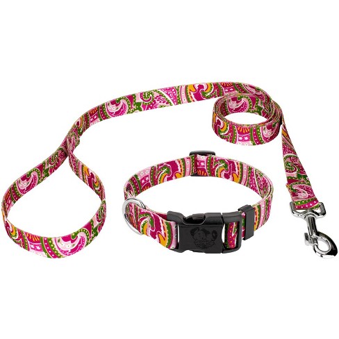 Pink paisley dog discount collar