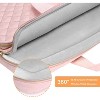 Laptop Sleeve 13 - 13.3 Inch 360 Protective ,Quilted Bag with 2 Pockets,Handle & Belt for MacBook Air/Pro 13/Pro 14,HP,Dell,ASUS,Lenovo - 3 of 4