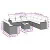 vidaXL 10 Piece Patio Sofa Set with Cushions - Beige and Cream With Table - 3 of 4