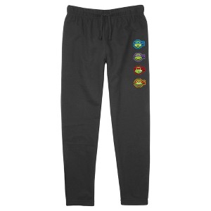 Juniors Womens Teenage Mutant Ninja Turtles Pixel Art Turtle Brothers Jogger Sweatpants - 1 of 3