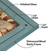 Americanflat 6x8 Rustic Picture Frame in Turquoise Blue with Textured Wood and Polished Glass - Horizontal and Vertical Formats - 3 of 4