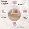 RISOKEYS ‌Office Chair - Faux Fur Makeup Vanity Chair, Adjustable Swivel Desk Chair with Sturdy Metal Base and Colored Wheels,for Home,Office - 4 of 4