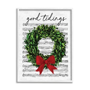 Stupell Industries Good Tidings Holiday Wreath, 24'' x 30'' - 1 of 4