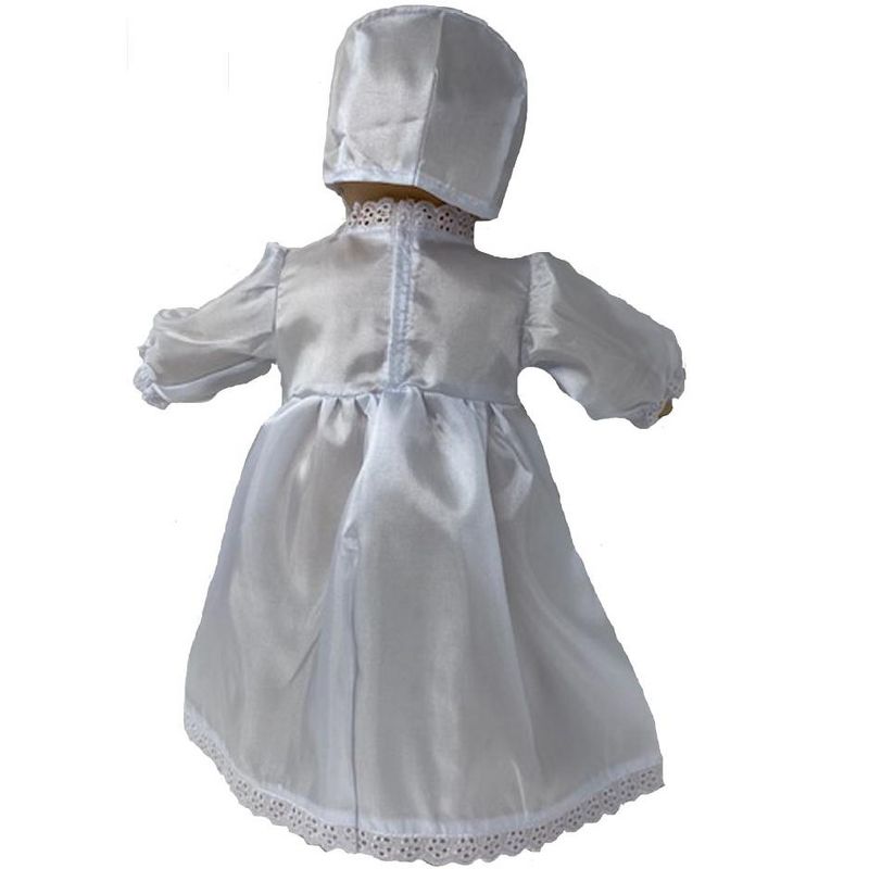 Doll Clothes Superstore Christening Baptism Communion Dress with Hat Fits 15 inch Baby Dolls, 4 of 5