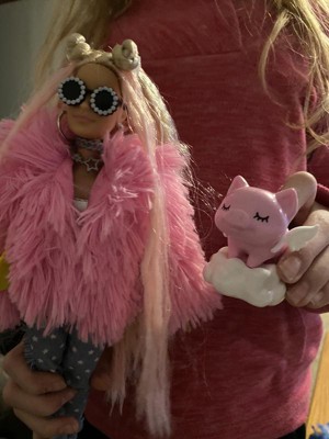 barbie extra fluffy pink jacket