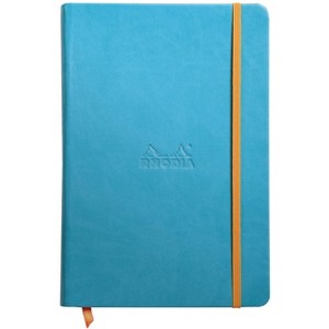 Rhodia Rhodiarama Webnotebook - Lined 96 sheets - 5 1/2 x 8 1/4 - Turquoise cover - 1 of 4