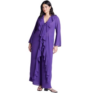 ELOQUII Women's Plus Size Dramatic Ruffle Duster - 1 of 4
