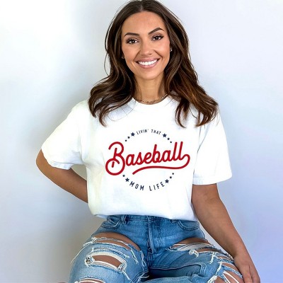 Simply Sage Market Women's Livin' That Baseball Mom Life Short Sleeve Garment Dyed Tee
