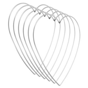 Unique Bargains Metal DIY Macrame Supplies Heart Shape Dream Catcher Rings - 1 of 4