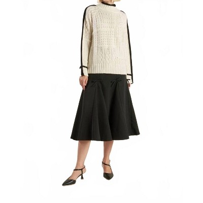 Women's Mockneck Textured Sweater - FLYING TOMATO