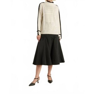 Women's Mockneck Textured Sweater - FLYING TOMATO - 1 of 4