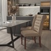 Emma and Oliver Upholstered Rolled Back Parson's Chair with Nailhead Trim & Finished Frame with Plastic Floor Glides - 2 of 4