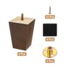 Unique Bargains Wooden Chair Desk Furniture Legs with Mounting Screws 4 Pcs - 3 of 4