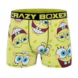 Mens Crazy Boxers SpongeBob SquarePants Face All Over Boxer Briefs - 1 of 4